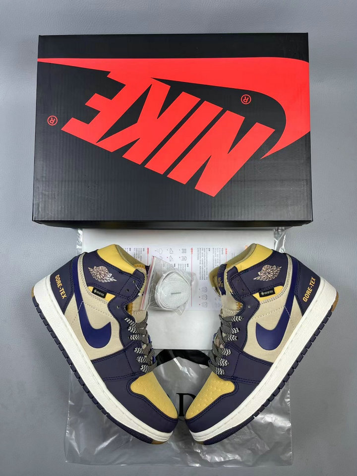 Homme Nike air jordan 1 retro high og first in flight Chaussures Jaune Bleu